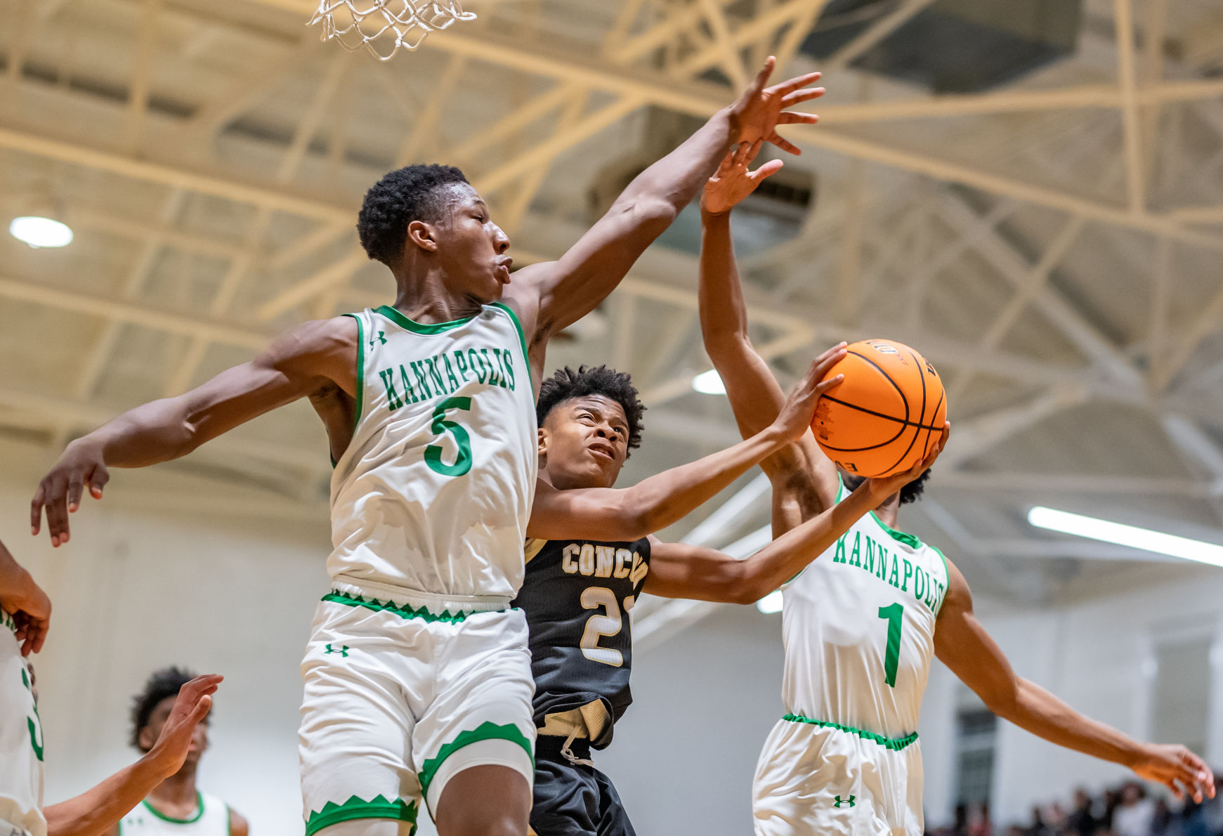 Friday night high school basketball action